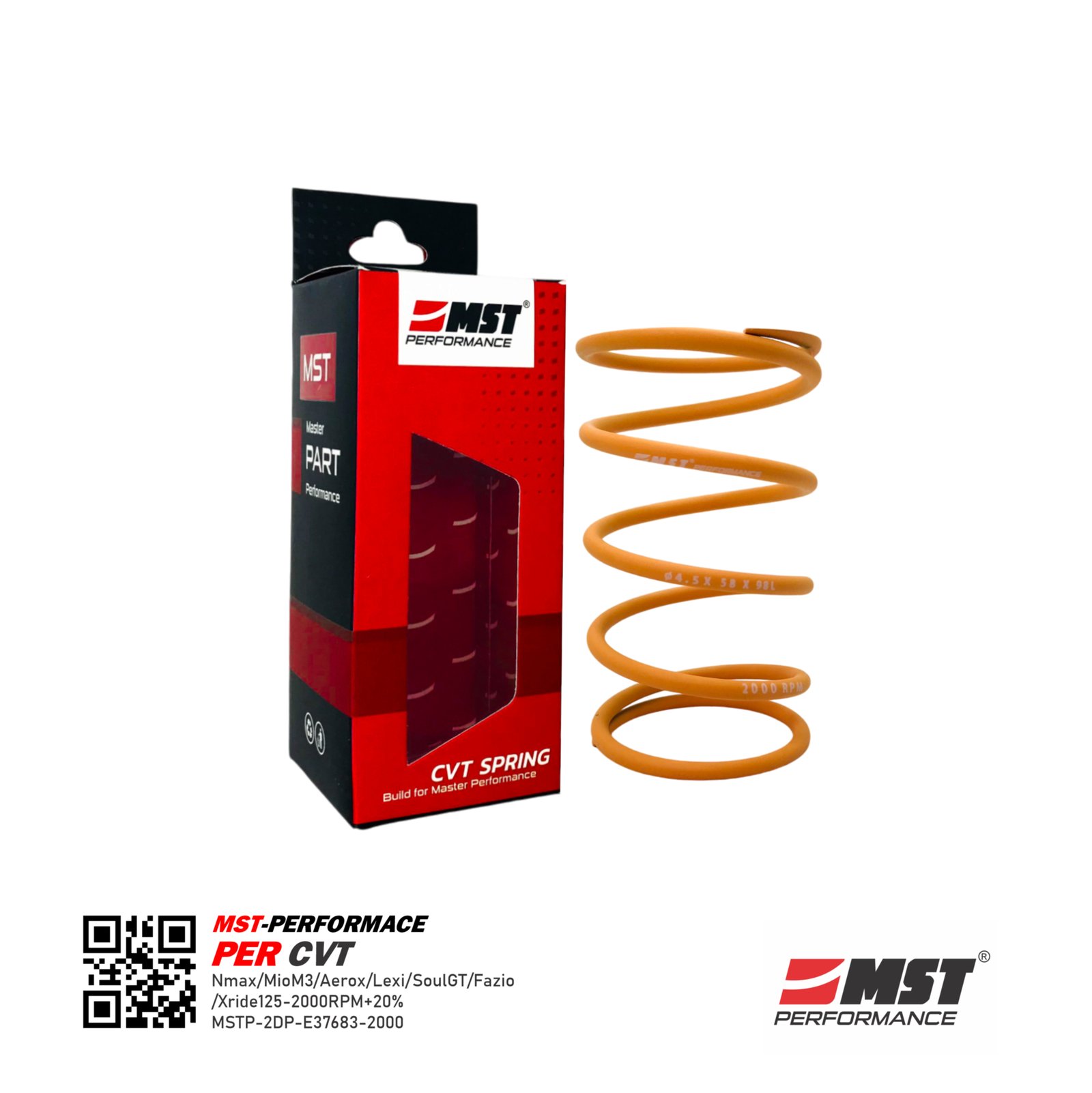 PER CVT-YAMAHA NMAX/MIOM3/AEROX/LEXI/SOULGT/FAZIO/XRIDE125-2000RPM+20%