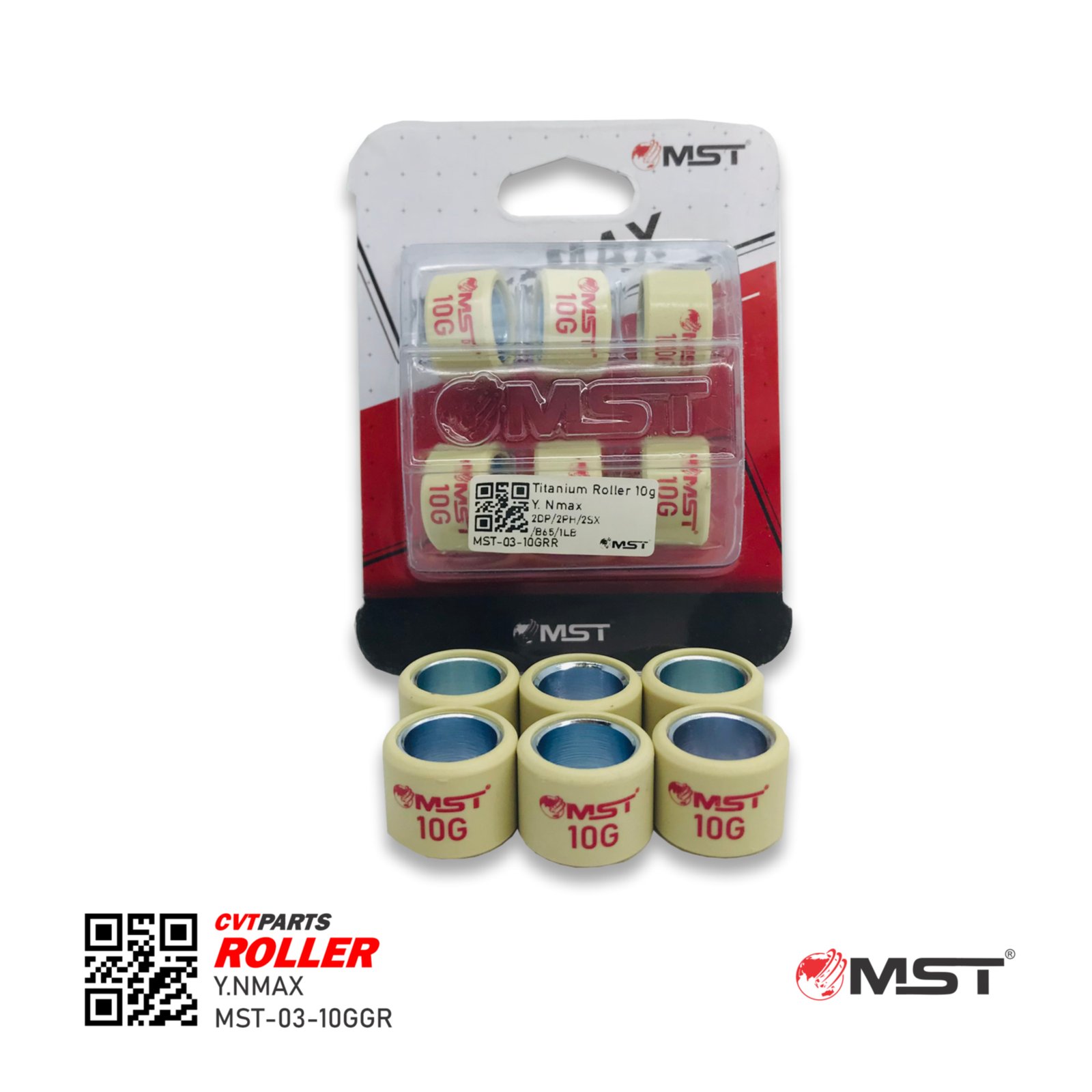 ROLLER SET YAMAHA NMAX/MIO M3 (2DP/2PH/2SX/B65/1LB) 10GR