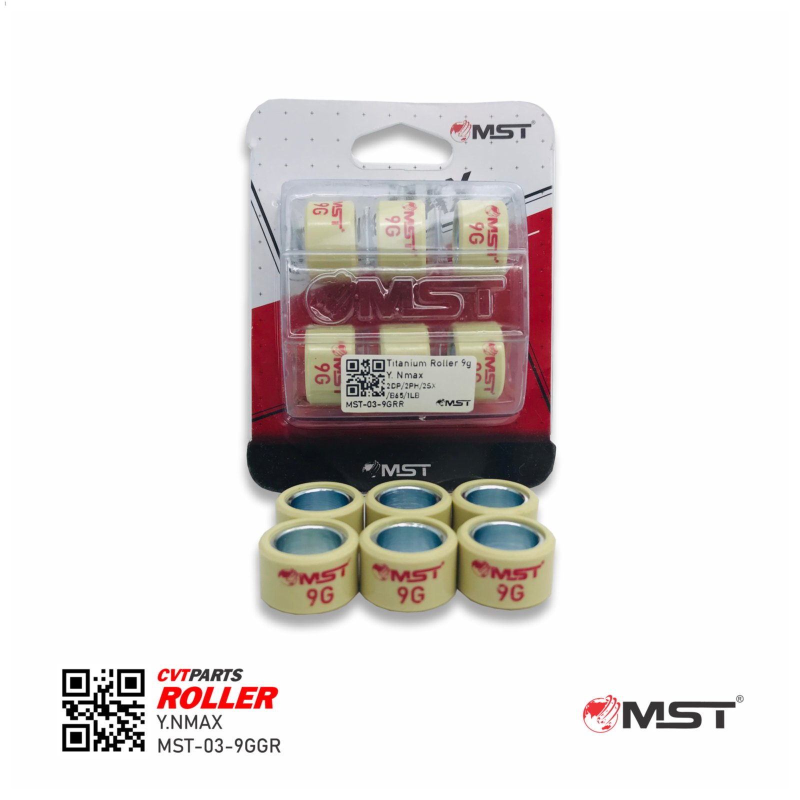 ROLLER SET YAMAHA NMAX/MIO M3 (2DP/2PH/2SX/B65/1LB) 9GR