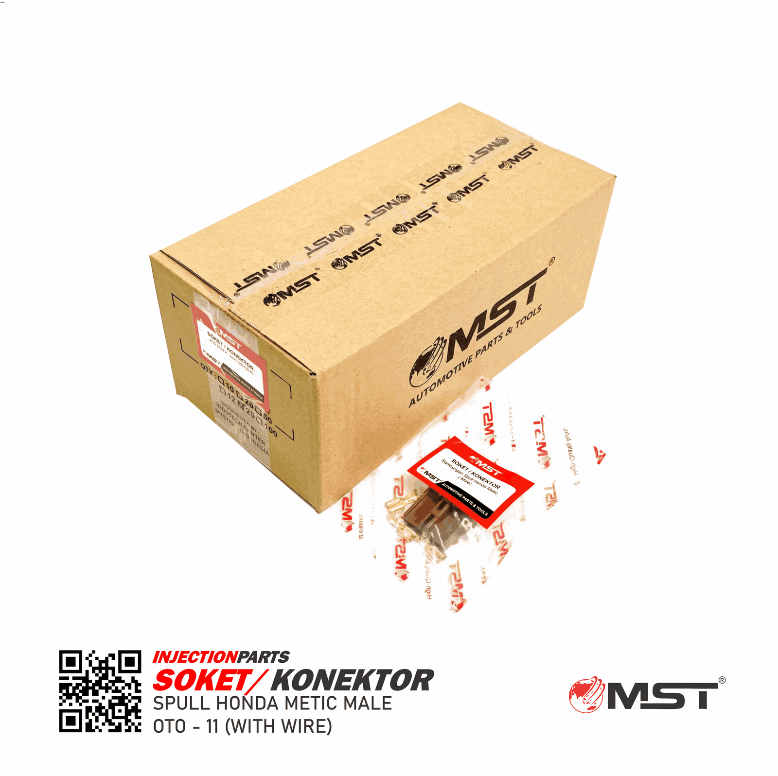 SOKET/KONEKTOR SAMBUNGAN SPULL HONDA MATIC(MALE) NON WIRE