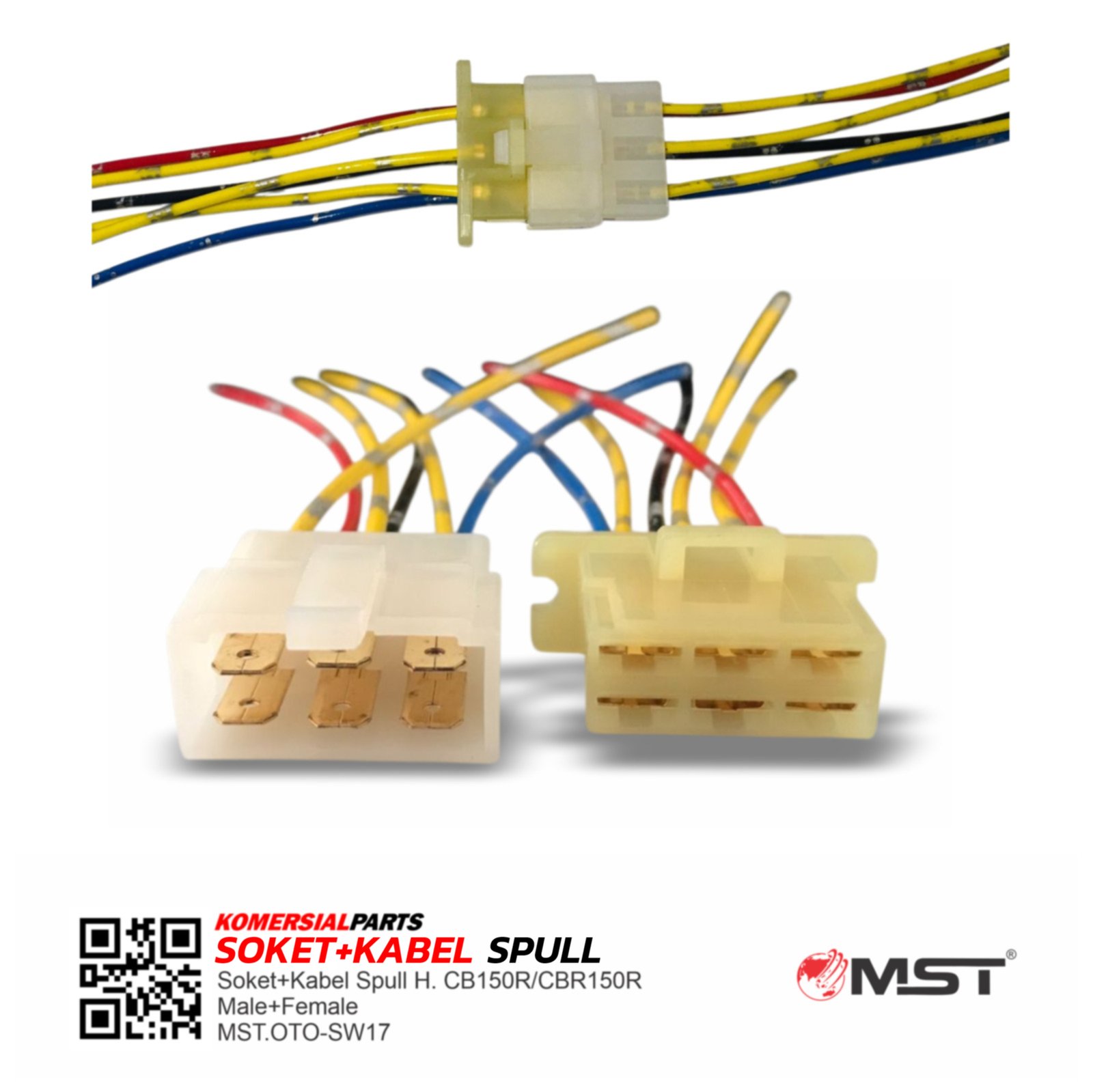 SOKET+KABEL SPULL HONDA CB150R / CBR150R MALE+FEMALE