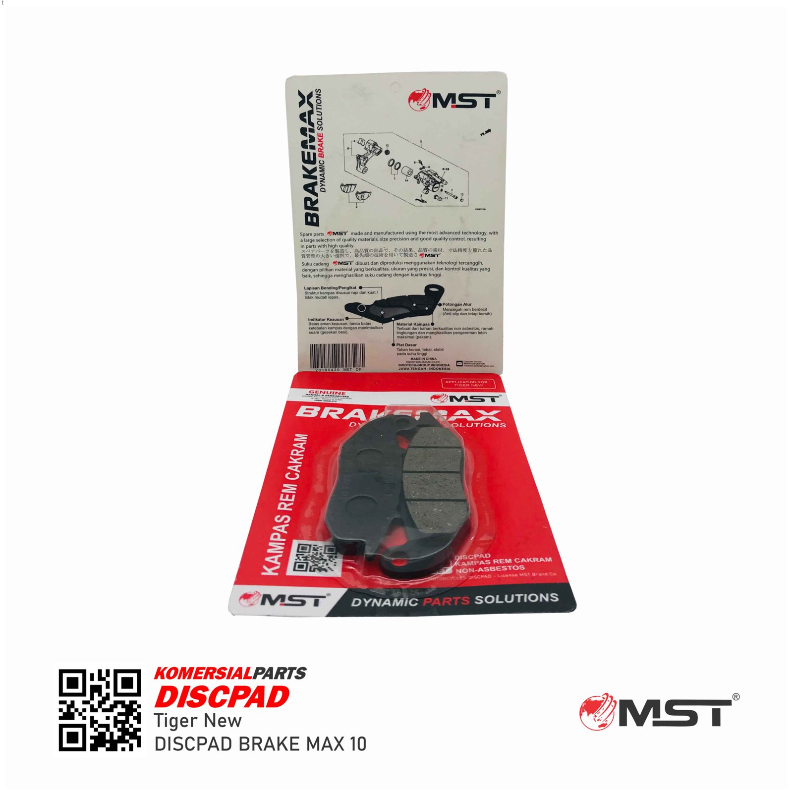 DISKPAD DEPAN TIGER NEW/ VERZA/ CBR 150 / TIGER REVO PACKING PRESS